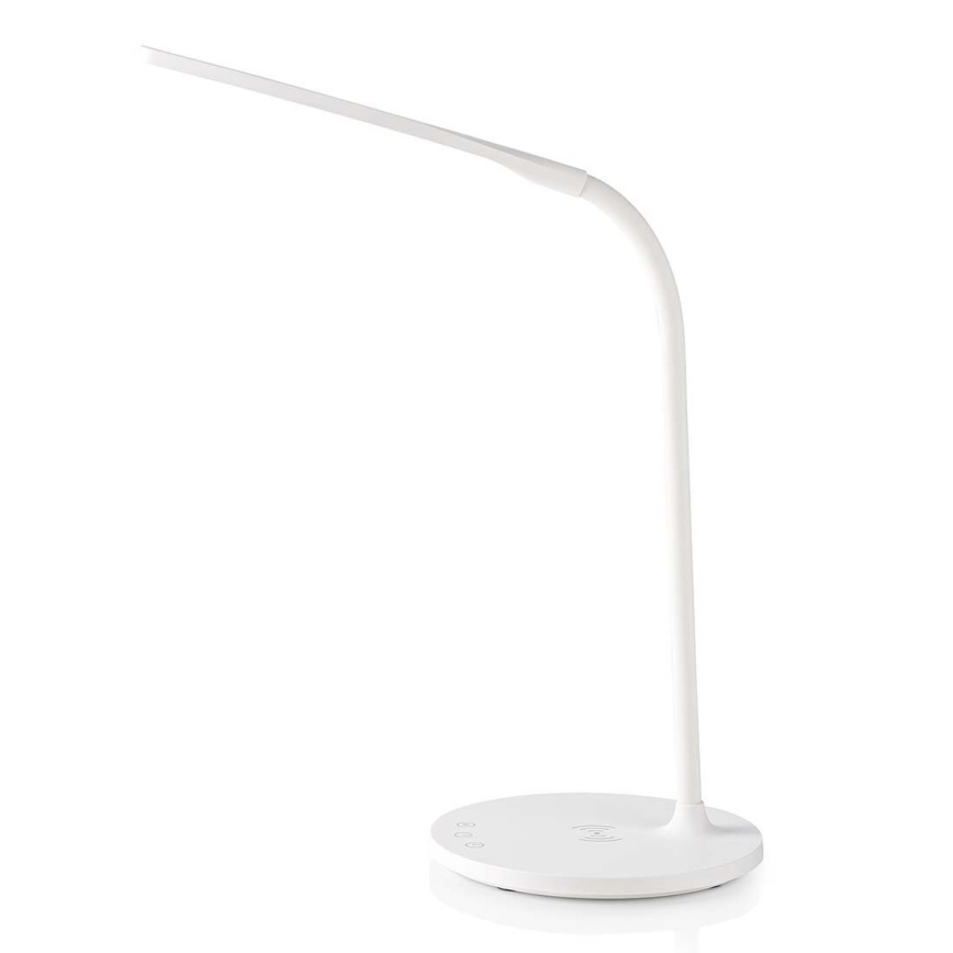 LED Prigušiva dodirna fleksibilna stona lampa sa 15W bežičnim punjenjem Qi LED/5,5W/230V 2700-6500K bela