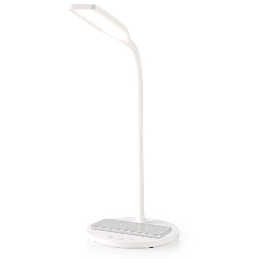 LED Prigušiva dodirna fleksibilna stona lampa sa 15W bežičnim punjenjem Qi LED/5,5W/230V 2700-6500K bela