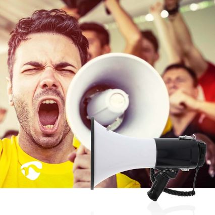 Megafon sa eksternim mikrofonom USB 25W/8xC bela/crno