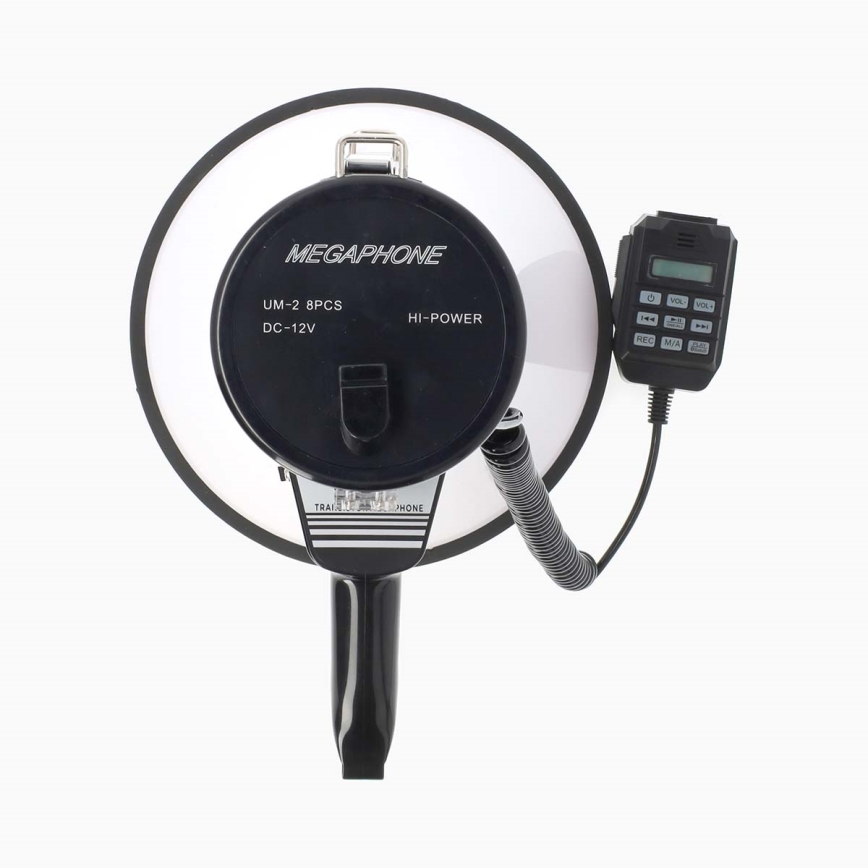 Megafon sa eksternim mikrofonom USB 25W/8xC bela/crno