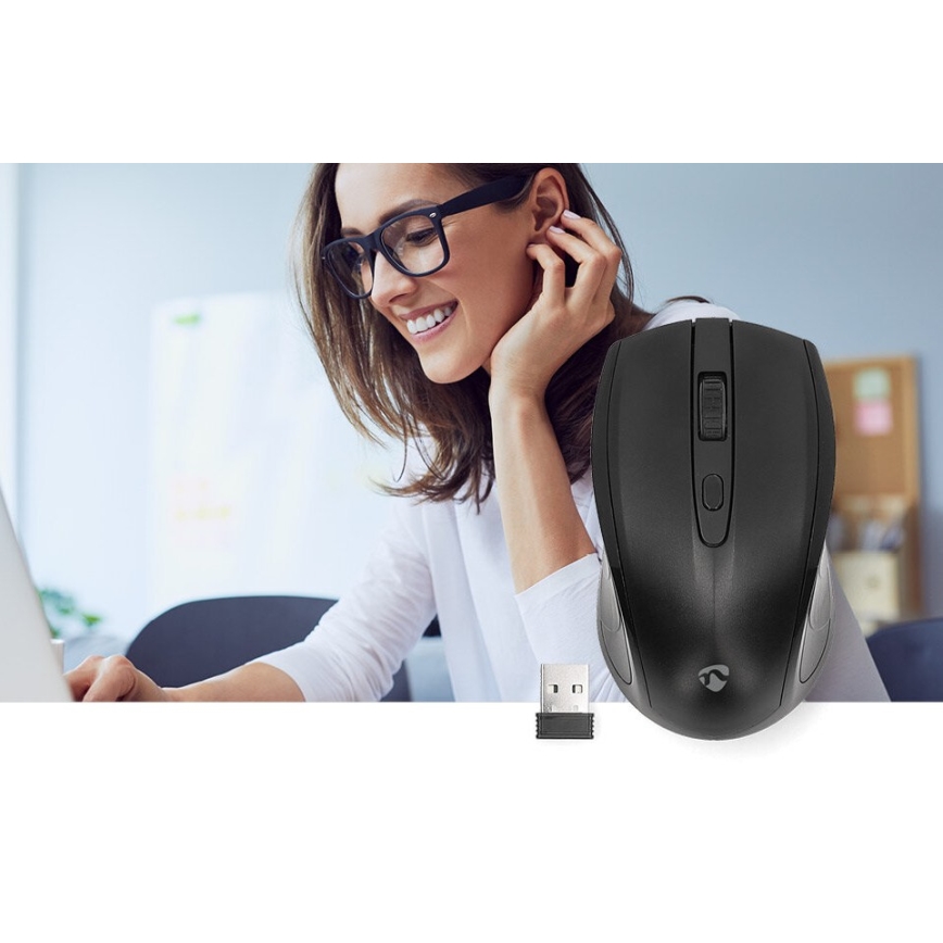 Bežični miš 800/1200/1600 DPI 2xAAA crno