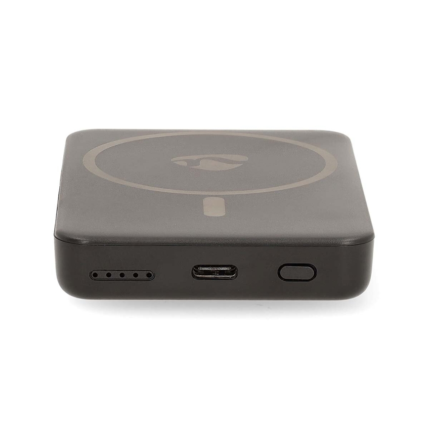 Power Bank 2u1 magnetni sa bežičnim punjenjem MagSafe 5000 mAh crno