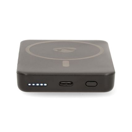 Power Bank 2u1 magnetni sa bežičnim punjenjem MagSafe 5000 mAh crno