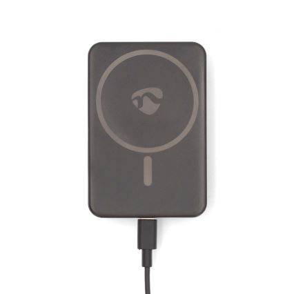 Power Bank 2u1 magnetni sa bežičnim punjenjem MagSafe 5000 mAh crno