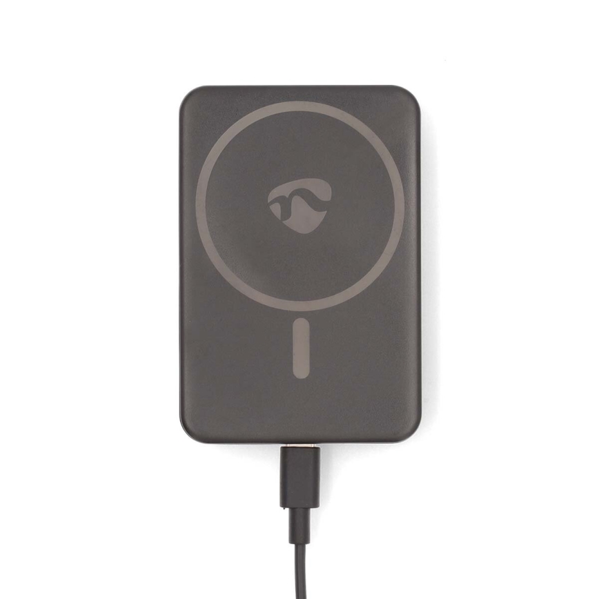 Power Bank 2u1 magnetni sa bežičnim punjenjem MagSafe 5000 mAh crno