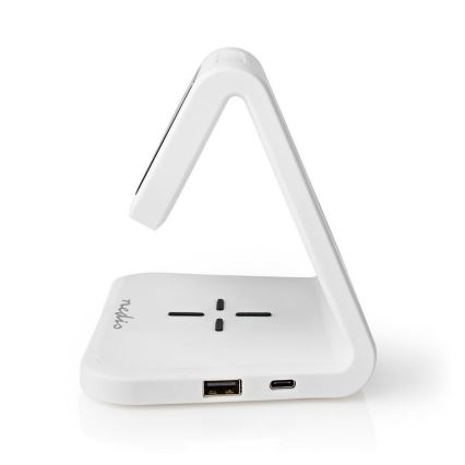 LED RGB budilnik sa bežičnim punjačem LED/10W/5V bela