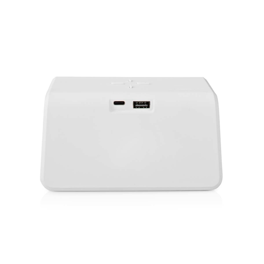 Budilnik sa LCD ekranom i bežičnim punjačem 15W/230V 1x CR2032 bela