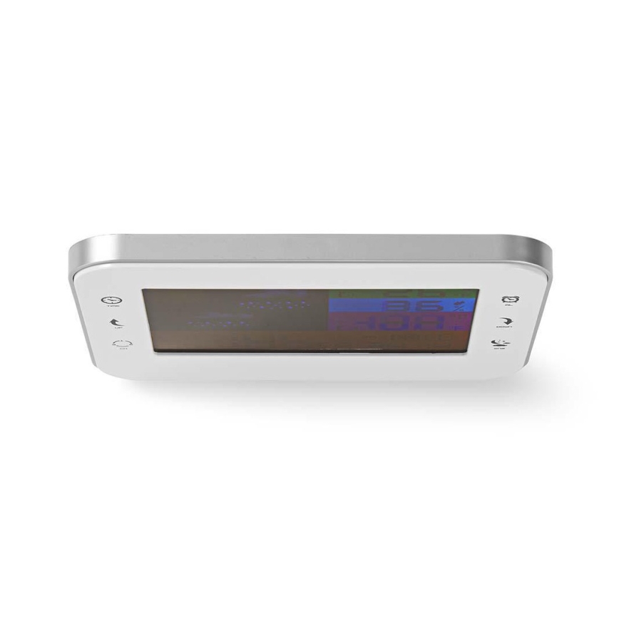 Meteorološka stanica sa LCD ekranom u boji 230V/3xAAA + 2xAA bela
