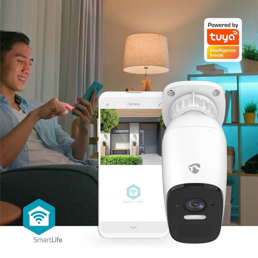 Pametna vanjska punjiva kamerom sa senzorom SmartLife 4MP Quad HD 1440p 5V/5200mAh Wi-Fi Tuya IP66