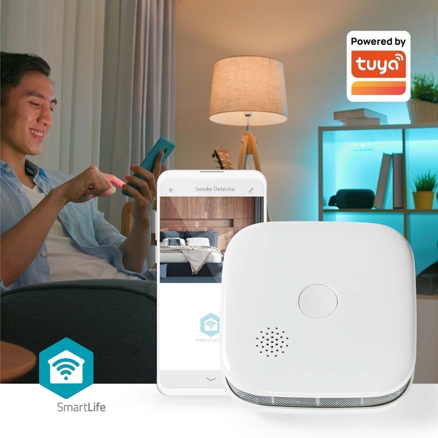 Set 3x Detektor dima SmartLife 3V/1xCR123A Wi-Fi Tuya