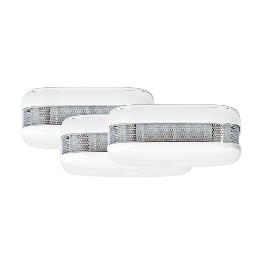 Set 3x Detektor dima SmartLife 3V/1xCR123A Wi-Fi Tuya