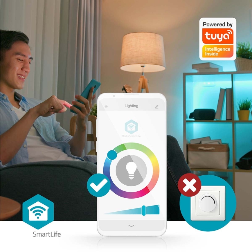 LED RGBW Prigušiva plafonjera SmartLife LED/18W/230V 2700-6500K Wi-Fi Tuya
