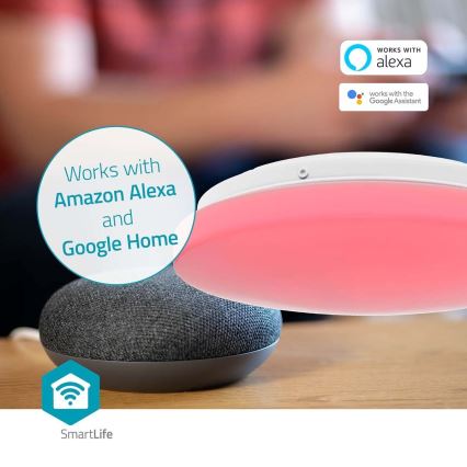 LED RGBW Prigušiva plafonjera za kupatilo SmartLife LED/18W/230V 2700-6500K IP44 Wi-Fi Tuya