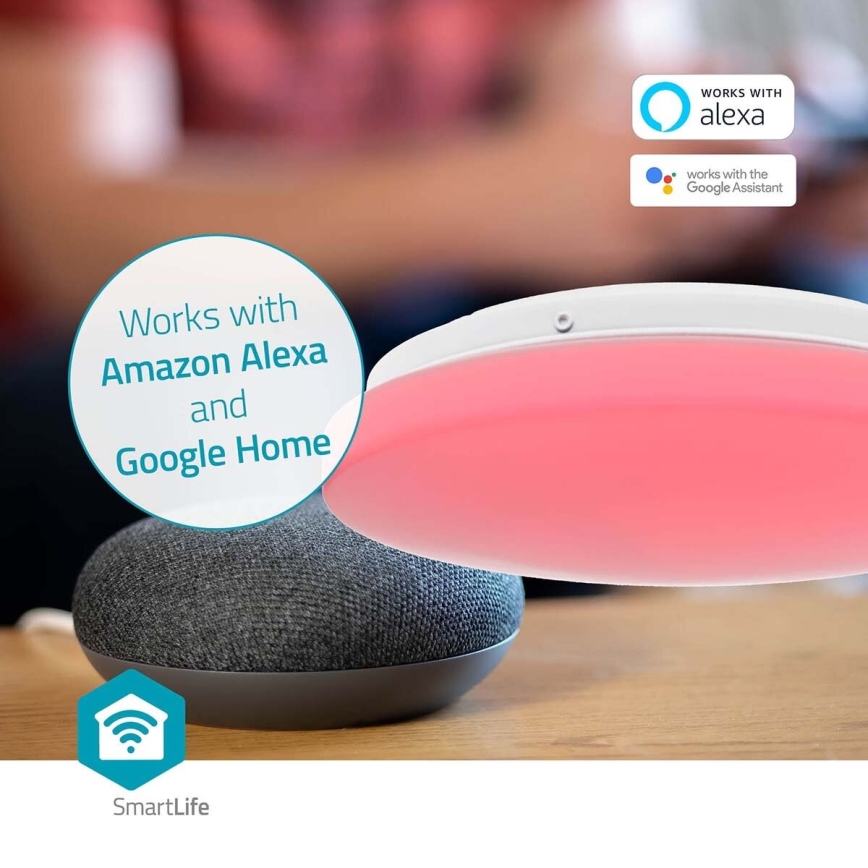 LED RGBW Prigušiva plafonjera za kupatilo SmartLife LED/18W/230V 2700-6500K IP44 Wi-Fi Tuya