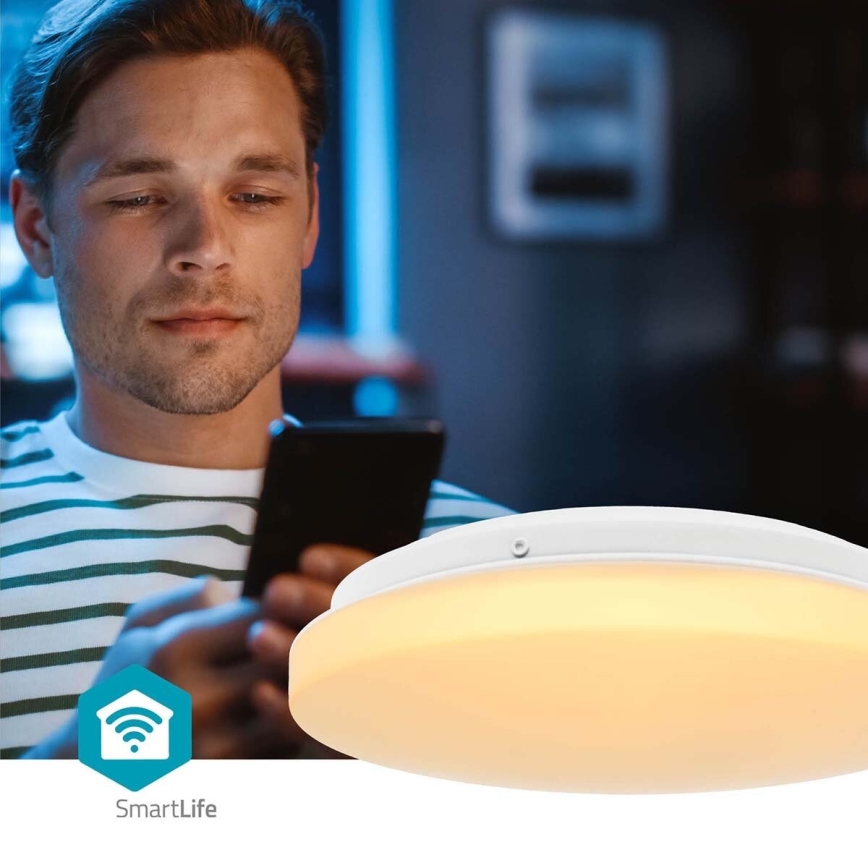 LED RGBW Prigušiva plafonjera za kupatilo SmartLife LED/18W/230V 2700-6500K IP44 Wi-Fi Tuya