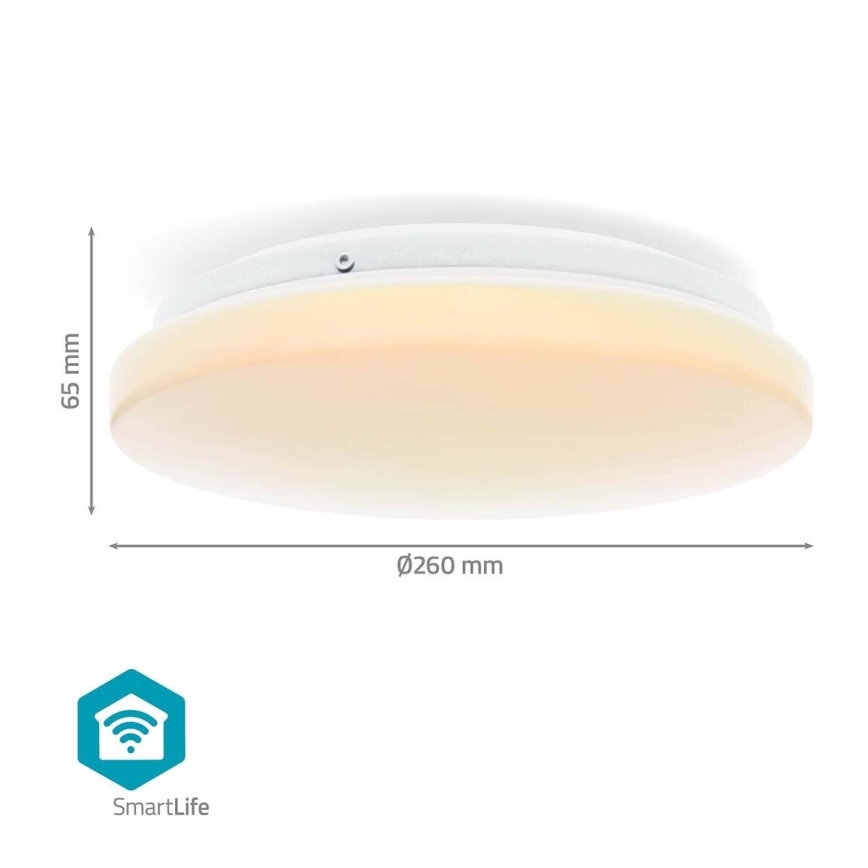 LED RGBW Prigušiva plafonjera za kupatilo SmartLife LED/18W/230V 2700-6500K IP44 Wi-Fi Tuya