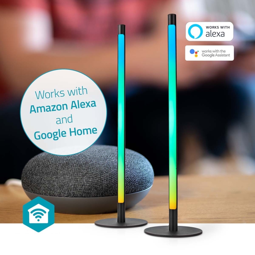 Set 2x LED RGBIC Prigušiva stona lampa SmartLife LED/36W/230V 55 cm 2700-6500K Wi-Fi Tuya + Daljinski upravljač