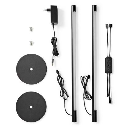Set 2x LED RGBIC Prigušiva stona lampa SmartLife LED/36W/230V 55 cm 2700-6500K Wi-Fi Tuya + Daljinski upravljač