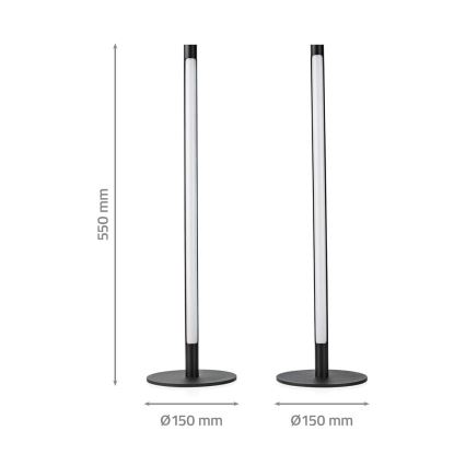 Set 2x LED RGBIC Prigušiva stona lampa SmartLife LED/36W/230V 55 cm 2700-6500K Wi-Fi Tuya + Daljinski upravljač