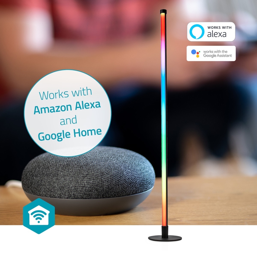 LED RGBIC Prigušiva podna lampa Smartlife LED/10W/230V 100,5 cm 2700-6500K Wi-Fi Tuya + Daljinski upravljač