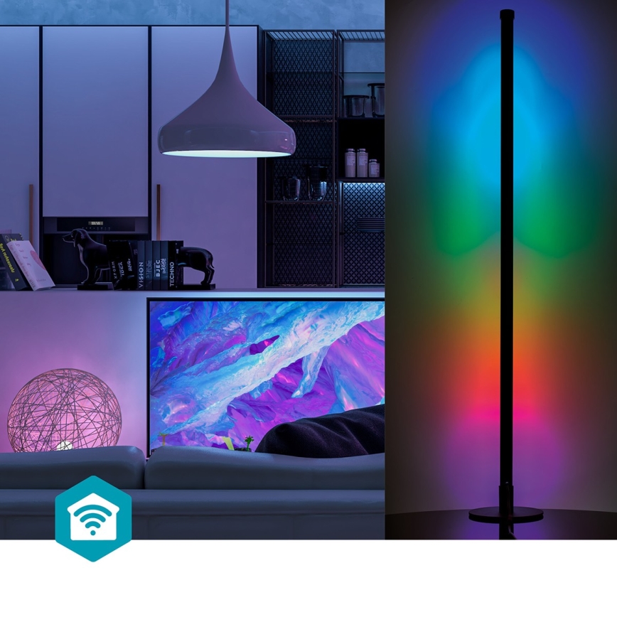 LED RGBIC Prigušiva podna lampa Smartlife LED/10W/230V 100,5 cm 2700-6500K Wi-Fi Tuya + Daljinski upravljač