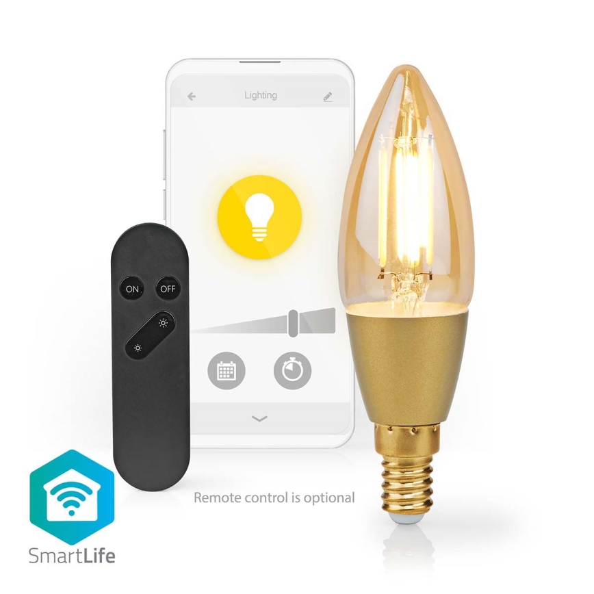 LED Prigušiva sijalica Smartlife E14/4,9W/230V 1800-3000K Wi-Fi Tuya