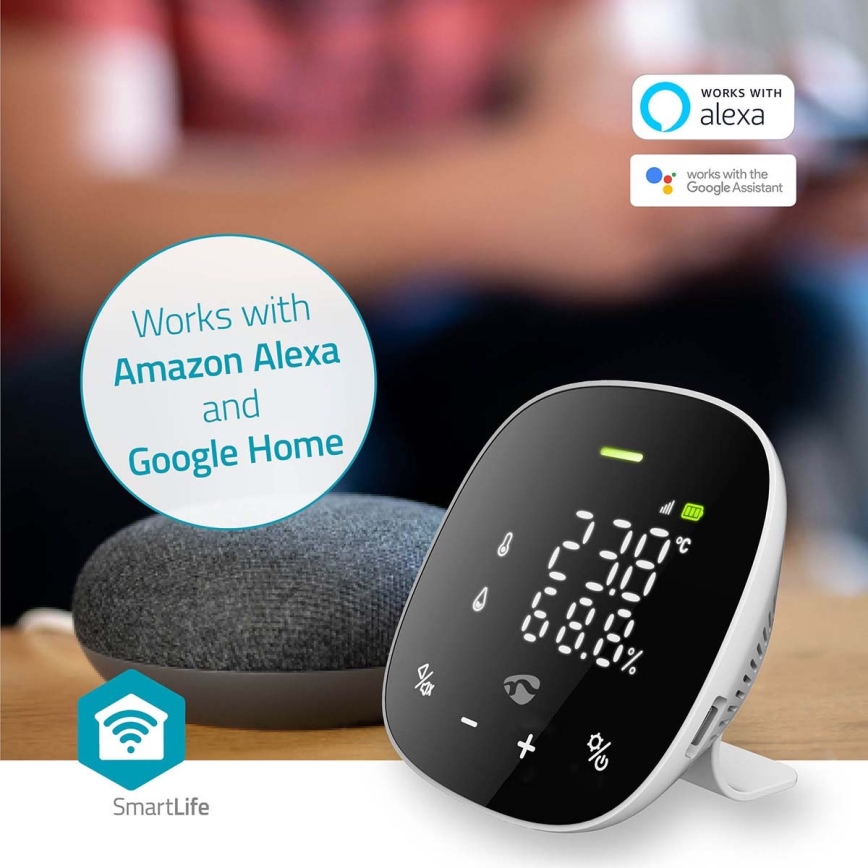 Pametni monitor za kvalitet vazduha sa LED ekran SmartLife Wi-Fi