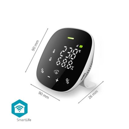 Pametni monitor za kvalitet vazduha sa LED ekran SmartLife Wi-Fi