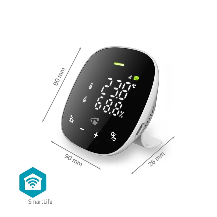 Pametni monitor za kvalitet vazduha sa LED ekran SmartLife Wi-Fi