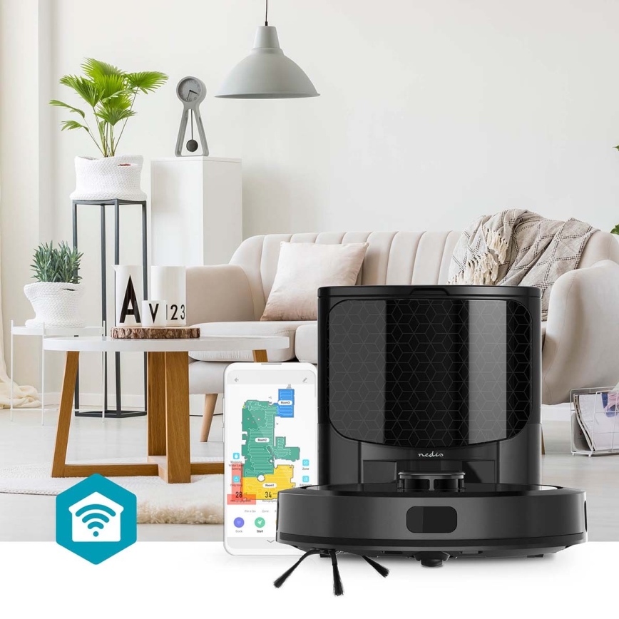Pametni robotski usisivač sa mopom SmartLife 5200 mAh Wi-Fi Tuya crno + Daljinski upravljač