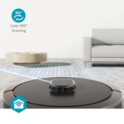 Pametni robotski usisivač sa mopom SmartLife 5200 mAh Wi-Fi Tuya crno + Daljinski upravljač