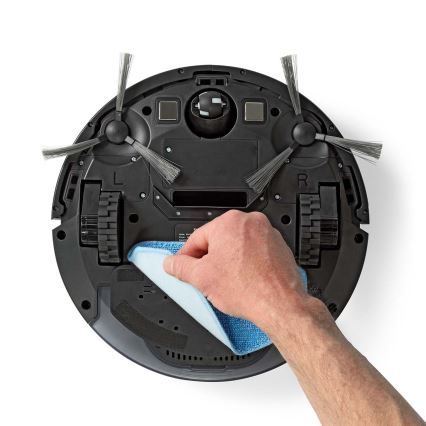 Pametni robotski usisivač sa mopom 28W/2500 mAh Wi-Fi crno + Daljinski upravljač