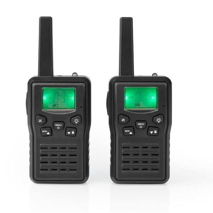 Set 2x Punjivi voki-toki sa LED svetlom 1300 mAh domet 10 km