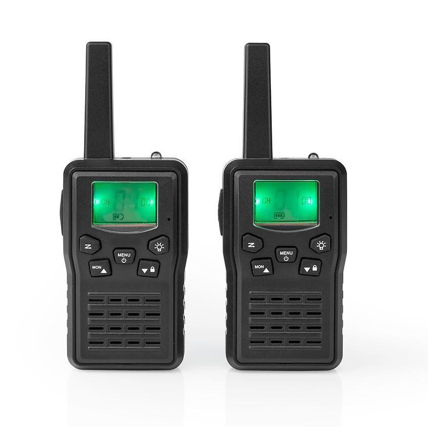 Set 2x Punjivi voki-toki sa LED svetlom 1300 mAh domet 10 km