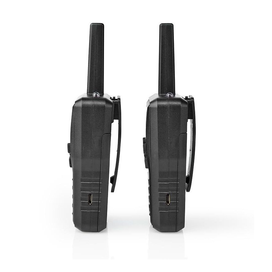 Set 2x Punjivi voki-toki sa LED svetlom 1300 mAh domet 10 km