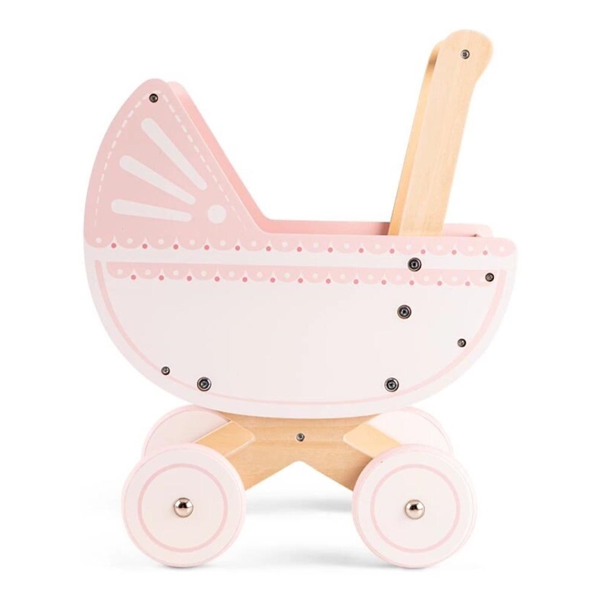New Classic Toys - Drvena kolica za lutke roze