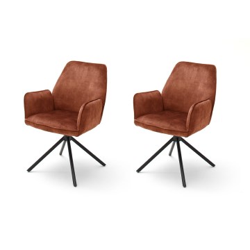 NEXORO trpezarijske stolice, 2 kom, crvene