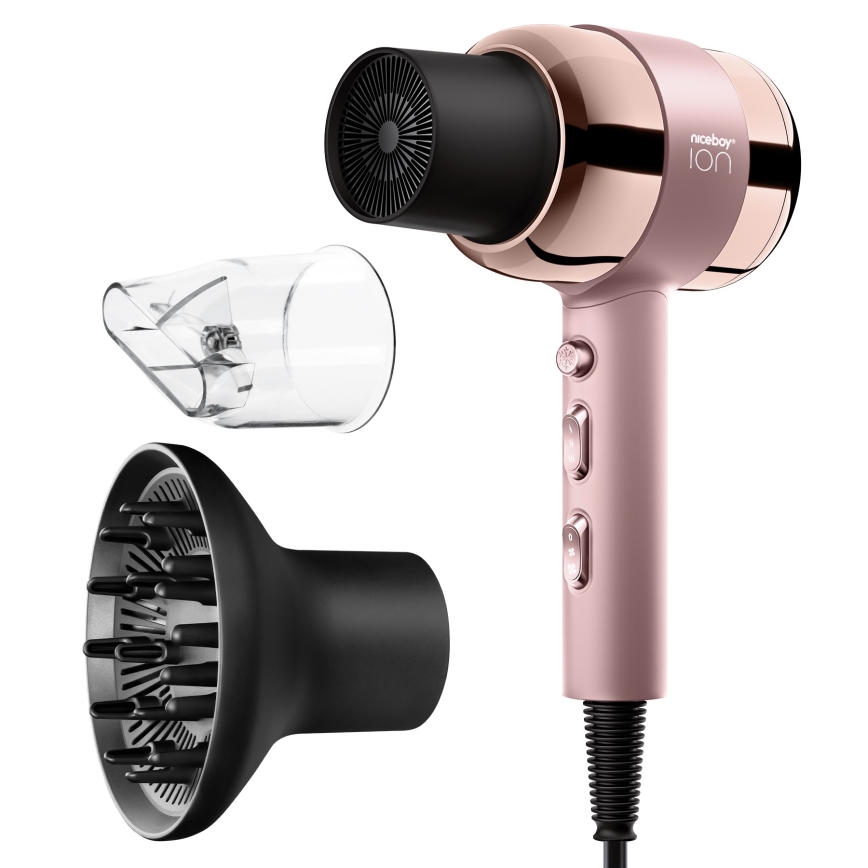 Niceboy ION AirSonic PRO - Fen za kosu 2200W/230V roze