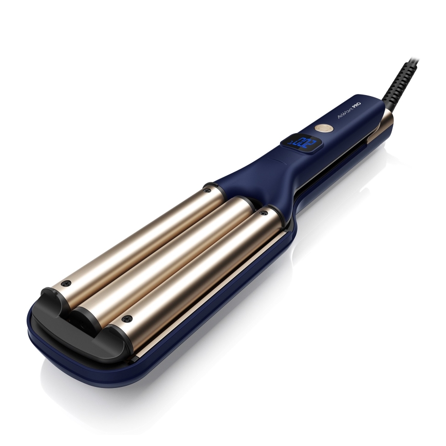 Niceboy ION AirWave PRO - Trostruka pegla za uvijanje 100W/230V plava