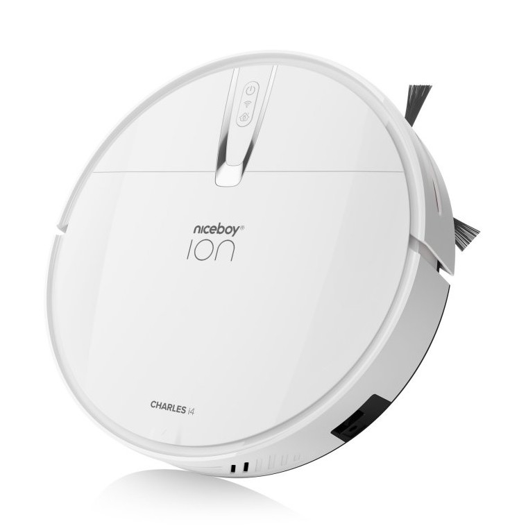 Niceboy ION Charles i4 - Pametni robotski usisivač 2u1 4400 mAh Wi-Fi bela + Daljinski upravljač