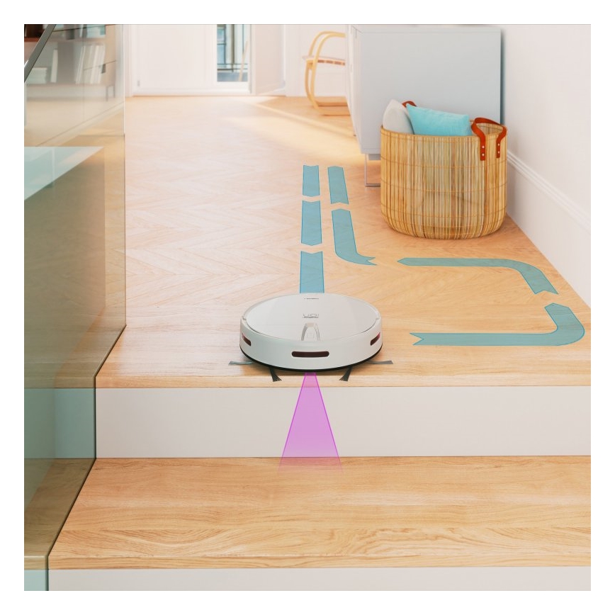 Niceboy ION Charles i4 - Pametni robotski usisivač 2u1 4400 mAh Wi-Fi bela + Daljinski upravljač