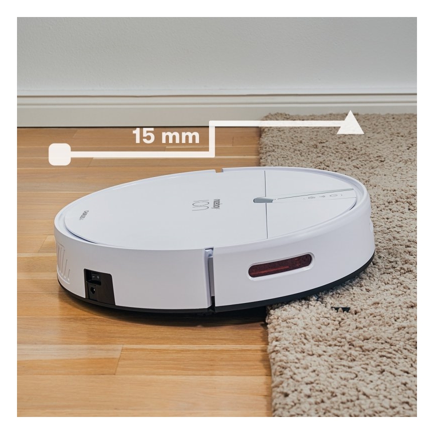 Niceboy ION Charles i4 - Pametni robotski usisivač 2u1 4400 mAh Wi-Fi bela + Daljinski upravljač
