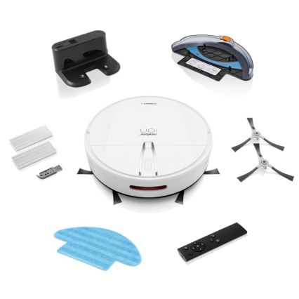 Niceboy ION Charles i4 - Pametni robotski usisivač 2u1 4400 mAh Wi-Fi bela + Daljinski upravljač
