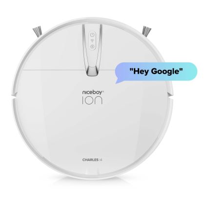 Niceboy ION Charles i4 - Pametni robotski usisivač 2u1 4400 mAh Wi-Fi bela + Daljinski upravljač