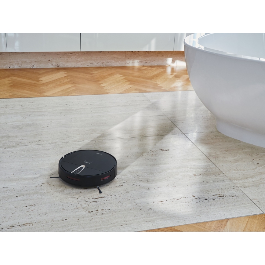 Niceboy ION Charles i4 - Pametni robotski usisivač 2u1 4400 mAh Wi-Fi crno + Daljinski upravljač