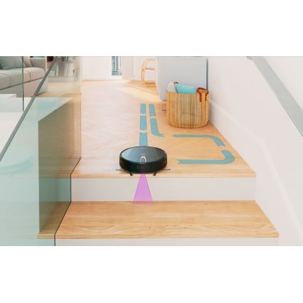 Niceboy ION Charles i4 - Pametni robotski usisivač 2u1 4400 mAh Wi-Fi crno + Daljinski upravljač