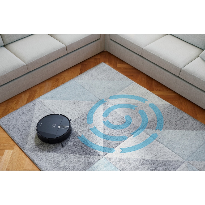 Niceboy ION Charles i4 - Pametni robotski usisivač 2u1 4400 mAh Wi-Fi crno + Daljinski upravljač