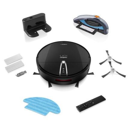 Niceboy ION Charles i4 - Pametni robotski usisivač 2u1 4400 mAh Wi-Fi crno + Daljinski upravljač