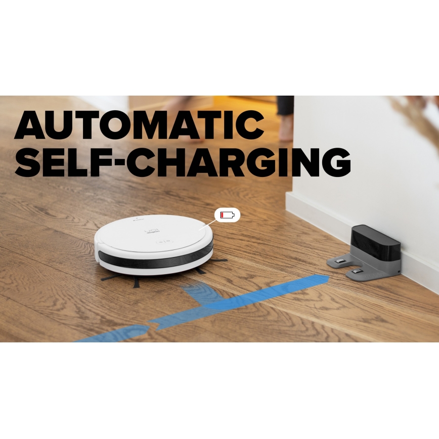 Niceboy ION Charles i6 - Pametni robotski usisivač 2u1 2600 mAh Wi-Fi bela