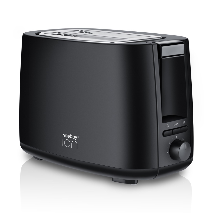 Niceboy ION Cruncher C1 - Toster sa dva otvora i roštilj 750W/230V crno